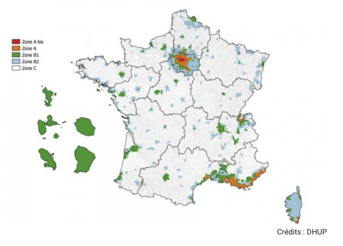 Carte zones pinel
